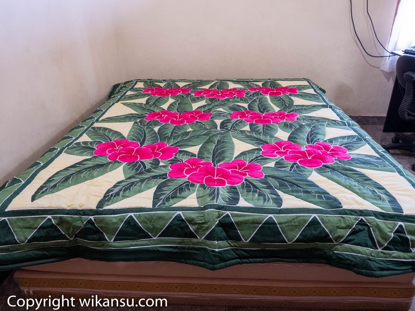 Bottle Green Frangipani Flowers