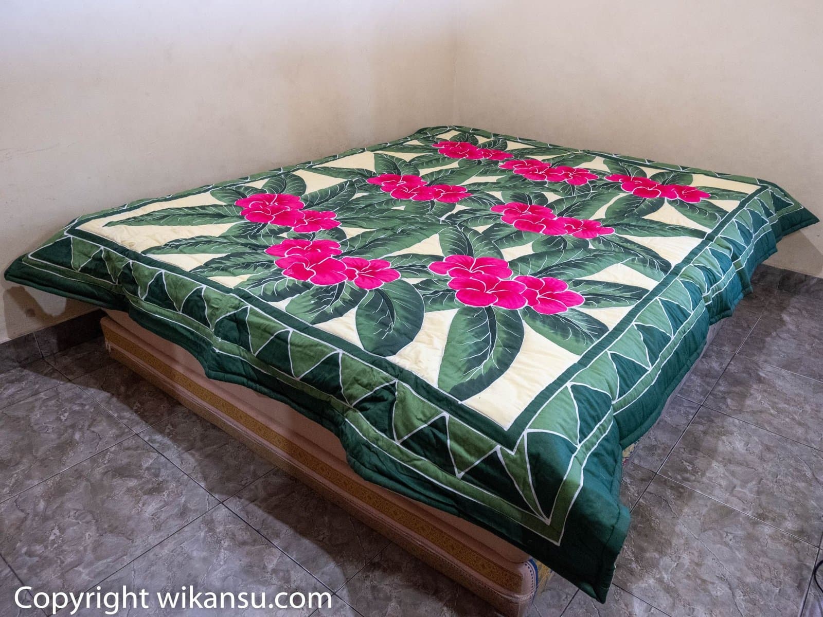 Bottle Green Frangipani Flowers