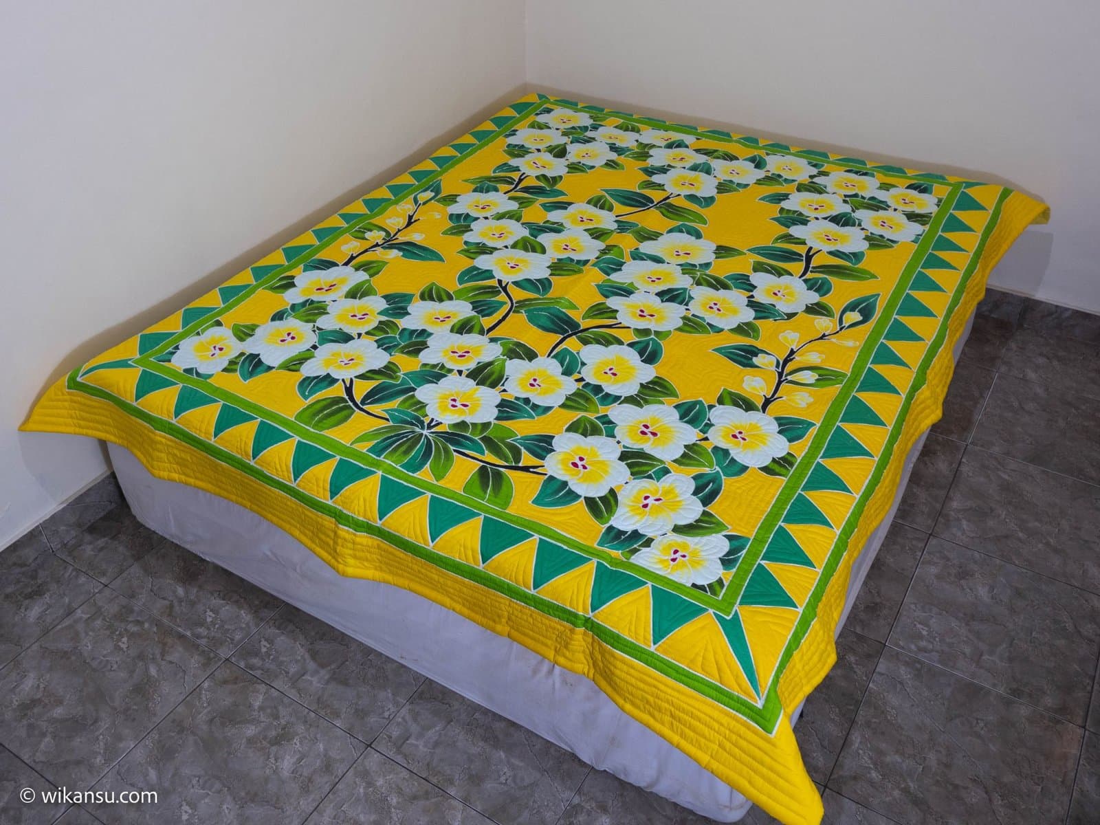 Yellow Bali Frangipani Flowers (Full Stitch)