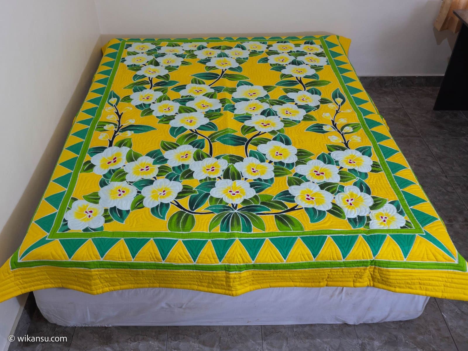 Yellow Bali Frangipani Flowers (Full Stitch)