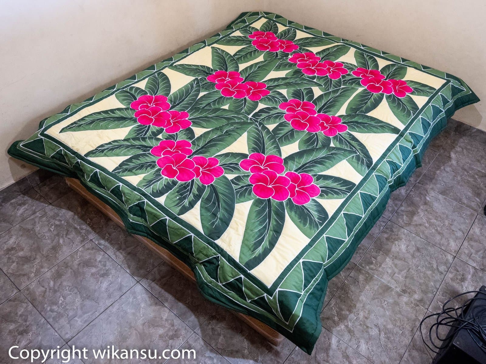 Bottle Green Frangipani Flowers