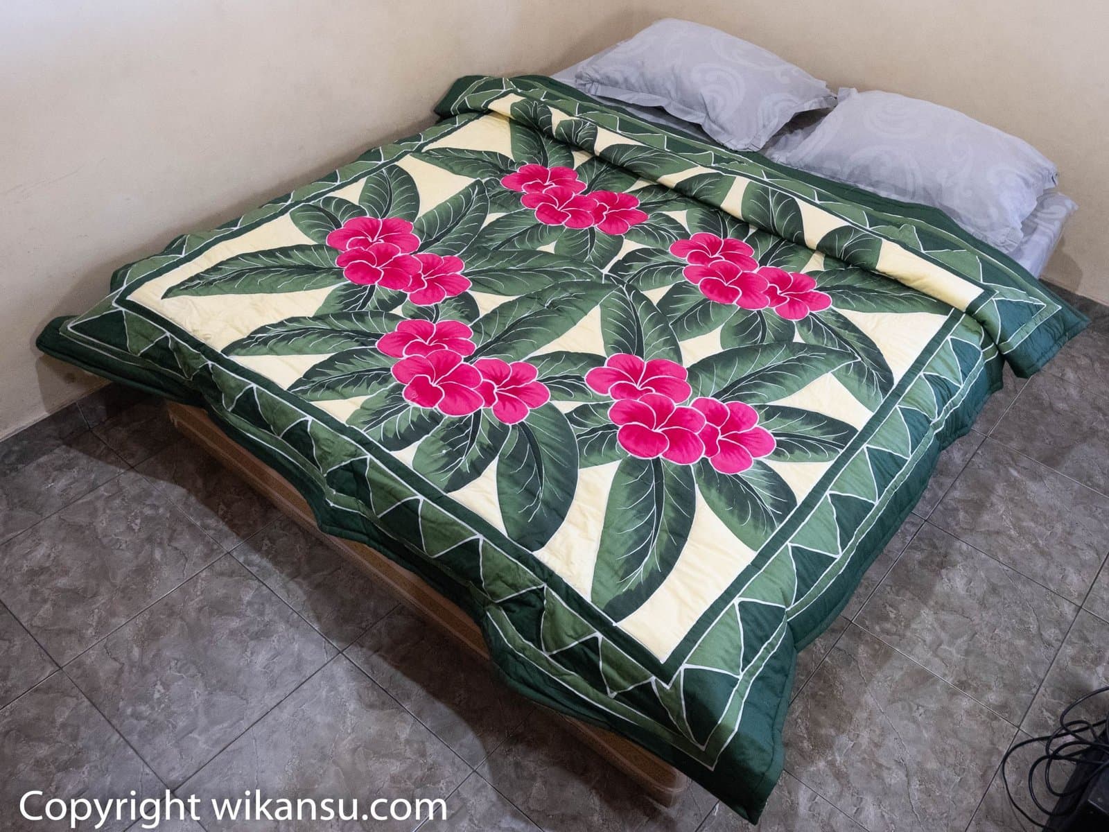 Bottle Green Frangipani Flowers